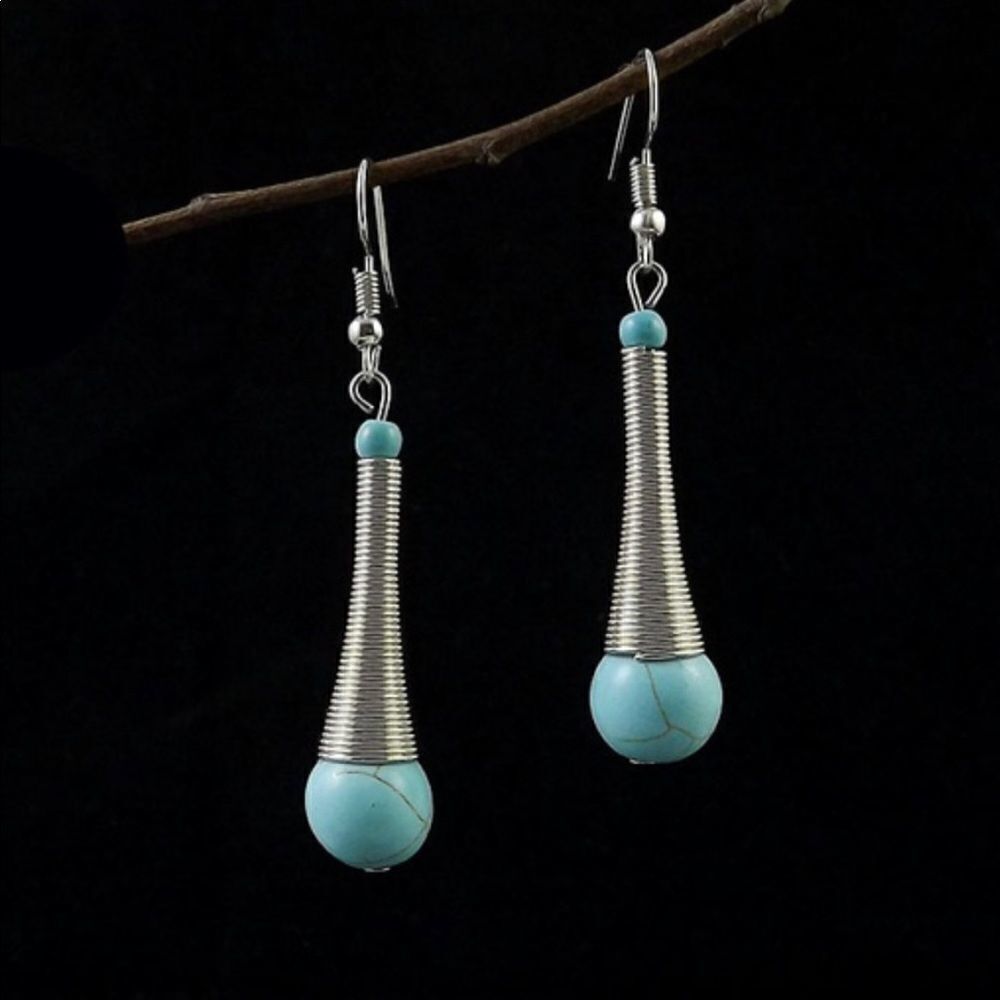 Turquoise Drop Earrings NWT